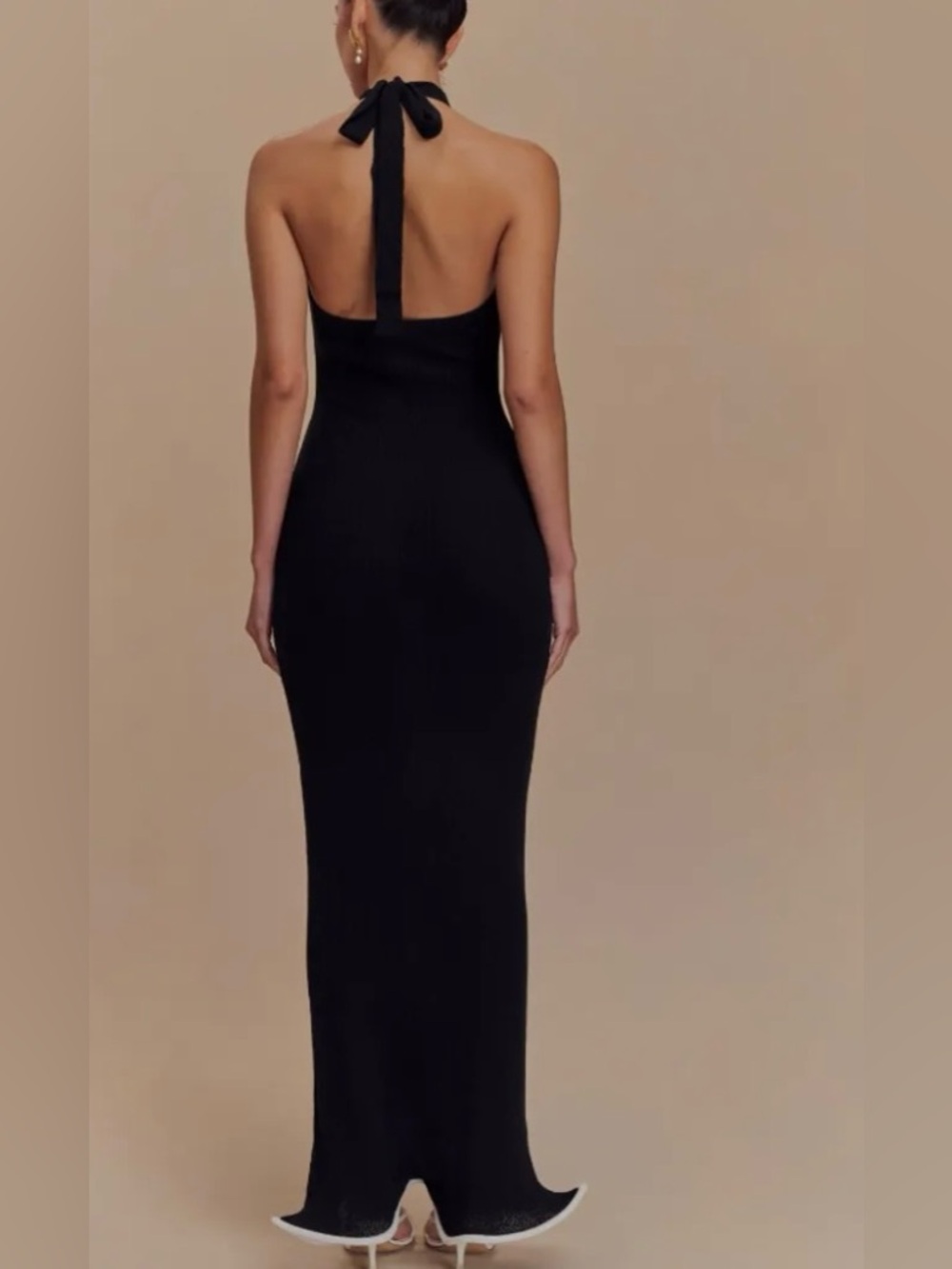 Meshki Black Halter Maxi Dress - Picture 4 of 16